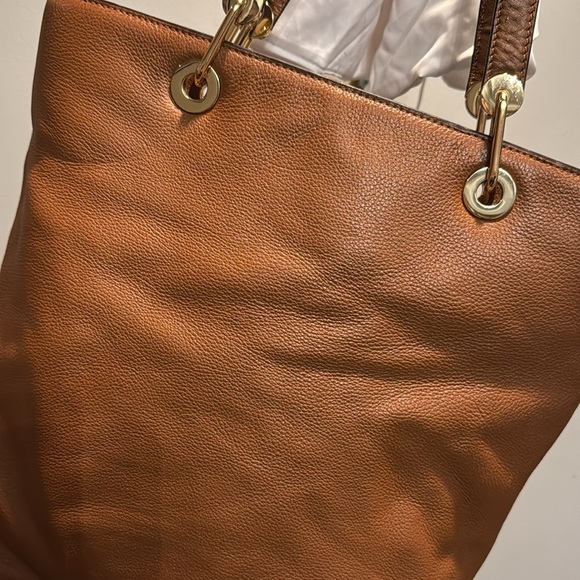 Michael Kors raven Brown Leather Tote Bag with crossbody EUC - Picture 8 of 16